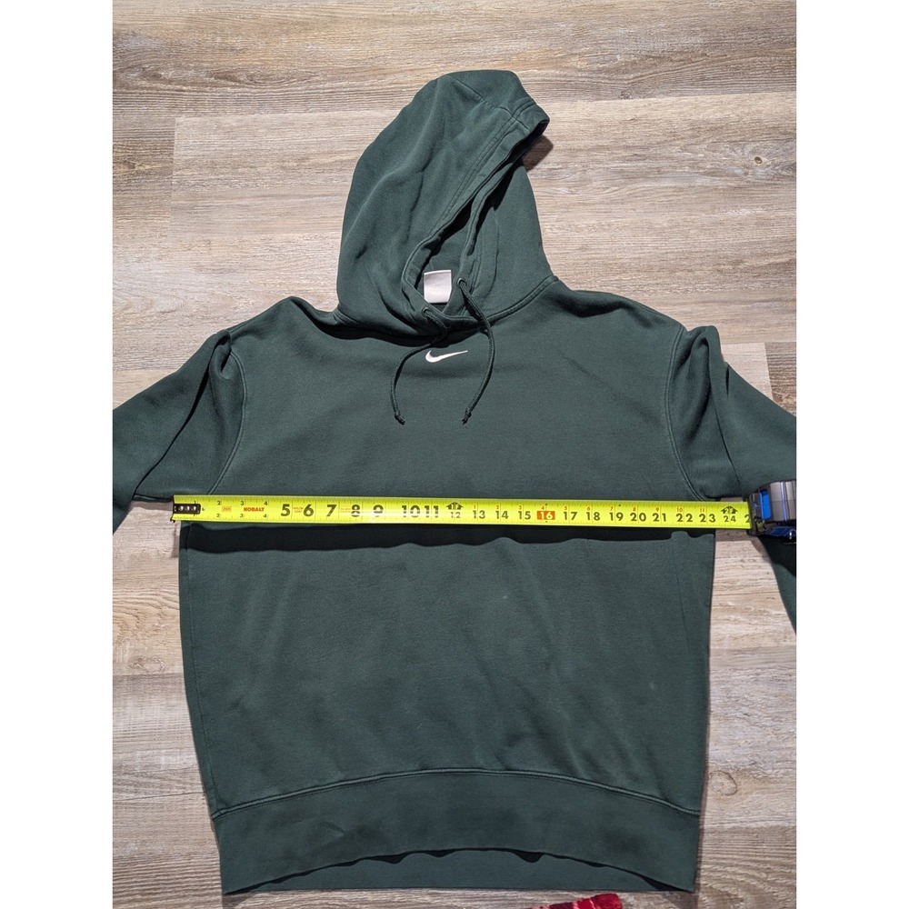 Nike S Green Pullover Hoodie Fleece Sweatshirt Small Swoosh - Picture 8 of 9